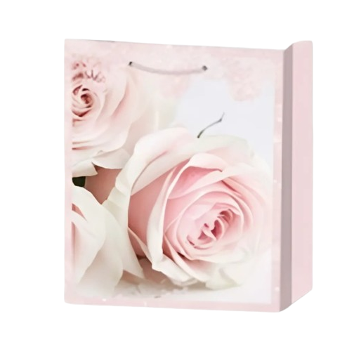 Пакет подарочный Stenson R33073-M бумажный Flowers 32х26х10 см (606903)