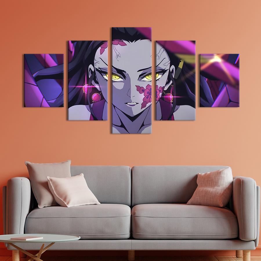 Модульная картина из 5 частей на холсте Загадочная демонесса Даки из аниме 187x94 см (697-52)