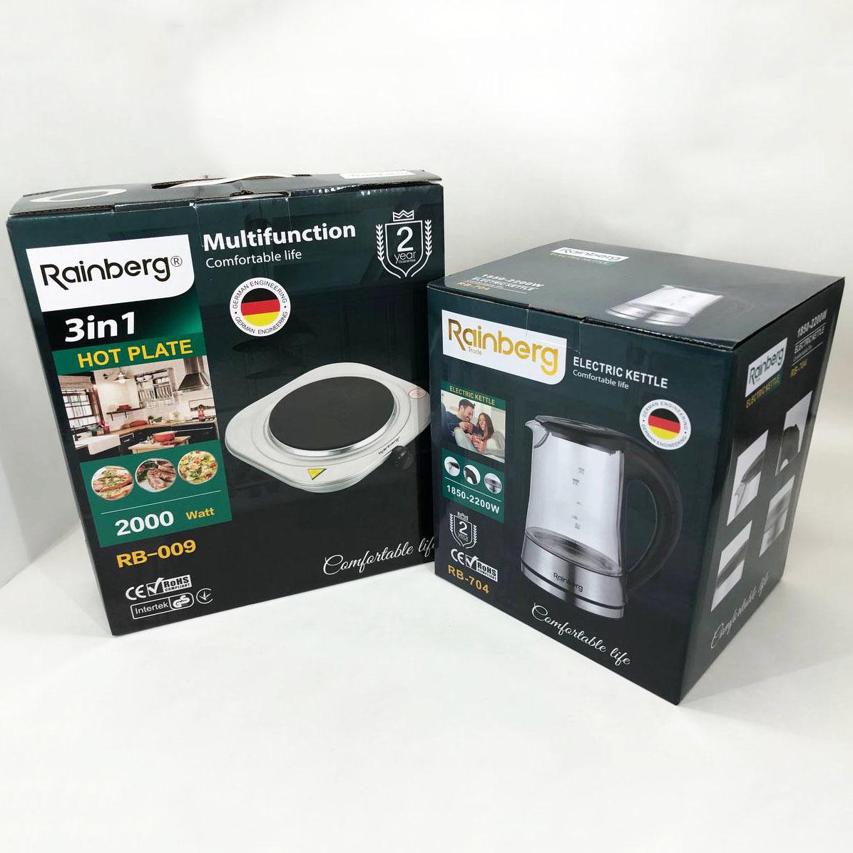 Набір плита Rainberg RB-009 та електрочайник RB-704 (281346) - фото 3 Набір плита Rainberg RB-009 та електрочайник RB-704 (281346) - фото 3