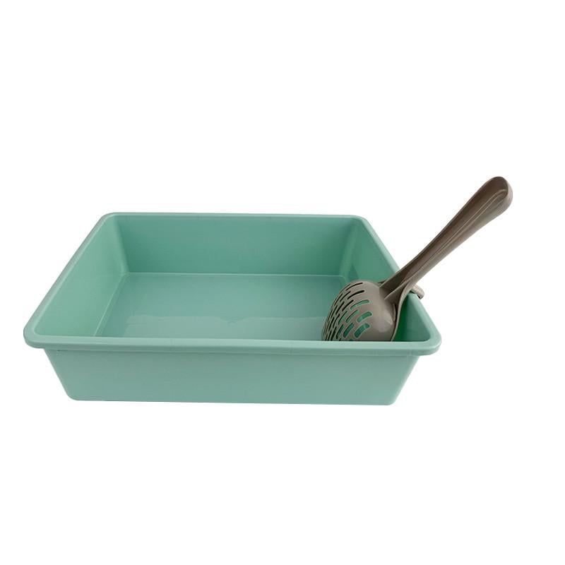 Лоток для котов Taotaopets 263303-2 с лопаткой Mint Green (32467947)