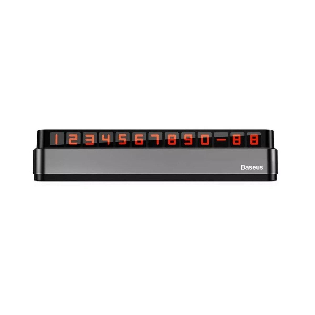 Карта парковочная BASEUS Moonlight Box Series Temporar Parking Number Plate Dark Grey (ACNUM-B0G)