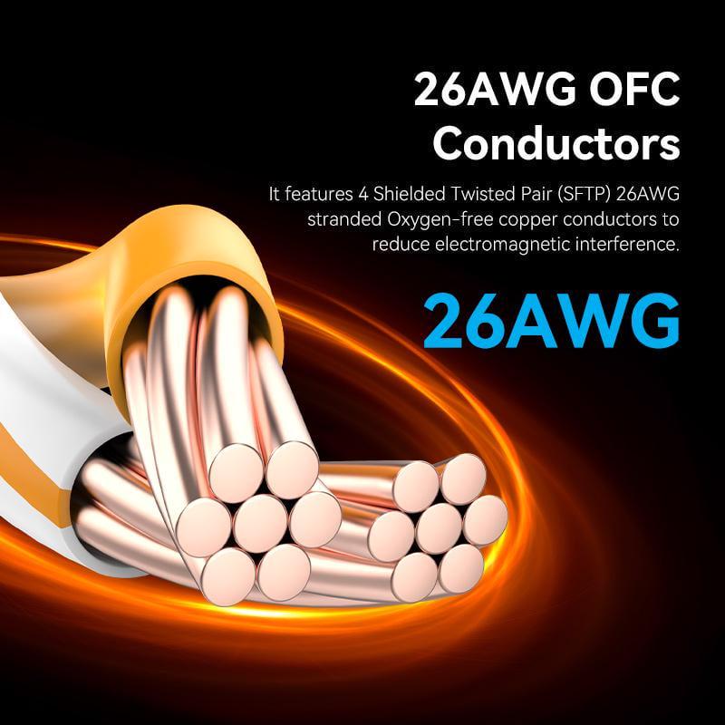 Интернет-кабель Vention Cat.8 SFTP 40 Гбит/с 2000 МГц Lan RJ45 RJ 45 15 м Черный (IKKBN) - фото 6 Интернет-кабель Vention Cat.8 SFTP 40 Гбит/с 2000 МГц Lan RJ45 RJ 45 15 м Черный (IKKBN) - фото 6