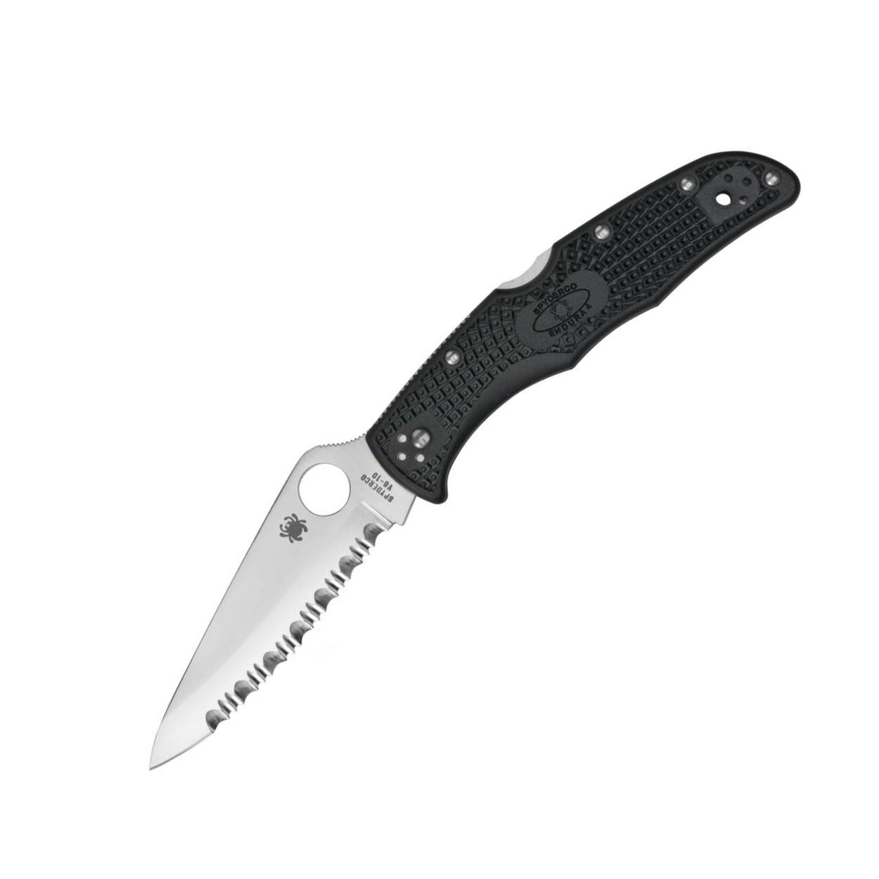 Нож складной Spyderco Endura 4 серрейтор (C10SBK)