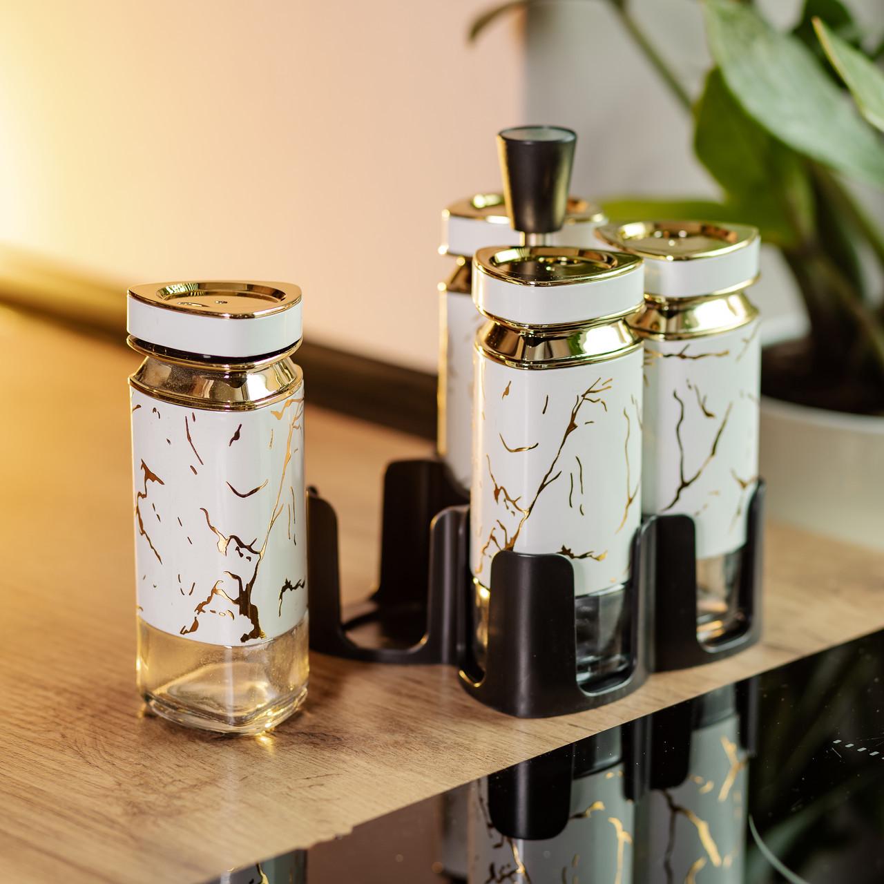 Набір баночок для спецій карусель 4 шт. 120 мл (HP-1330) - фото 7