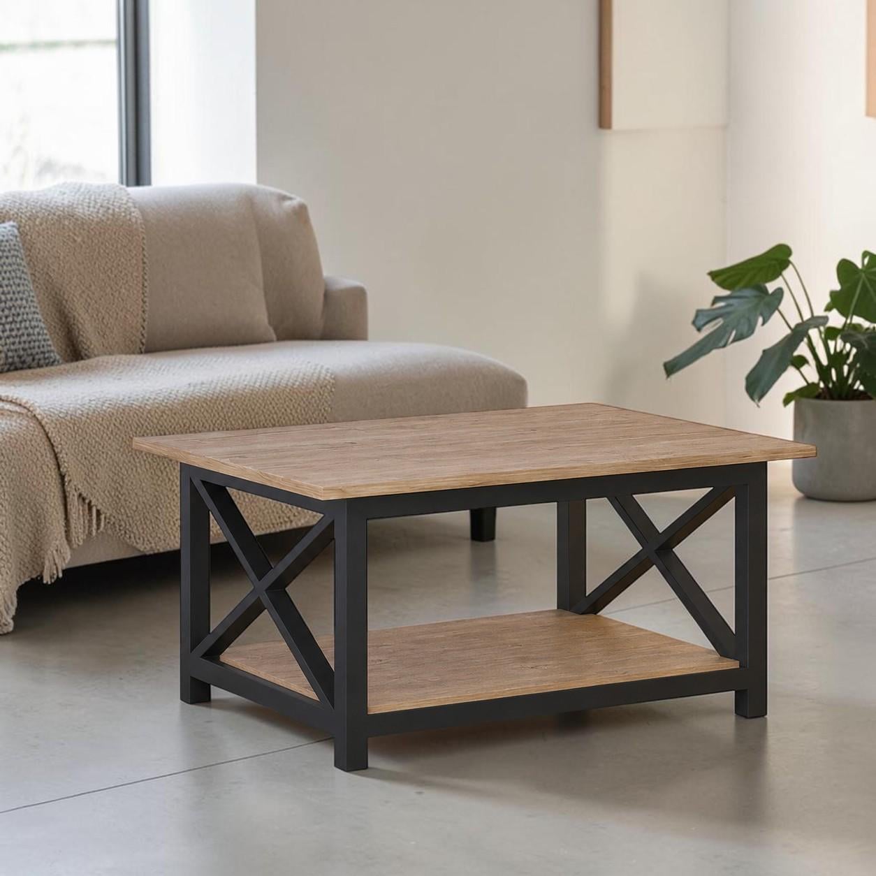 Столик кофейный EcoLoft IN-2917 в стиле лофт (36321695)