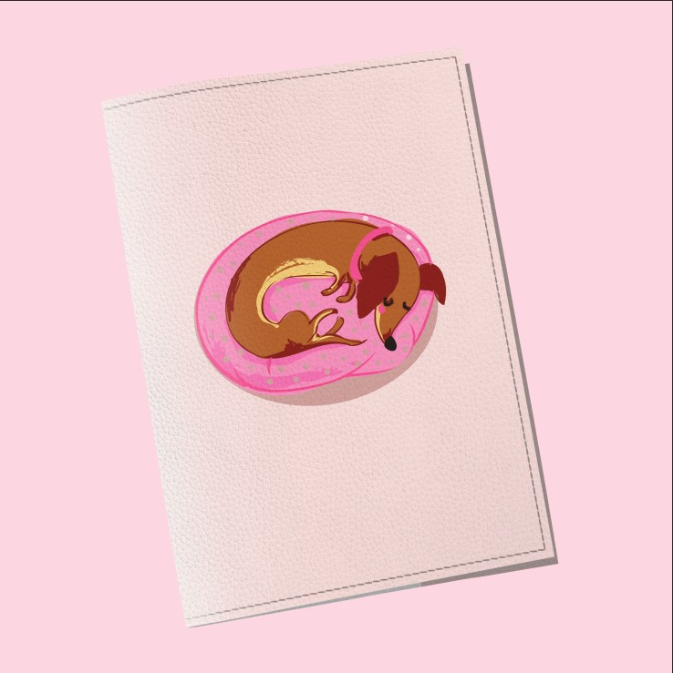 Обкладинка на паспорт The cover Такса 9,6x13,3 см (913006)