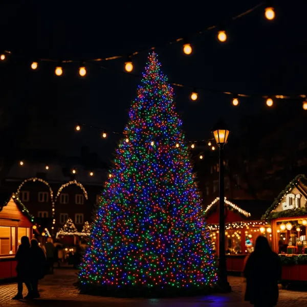 Гірлянда нитка вулична 1000 LED 100 м від мережі чорна нитка Різнокольоровий - фото 3