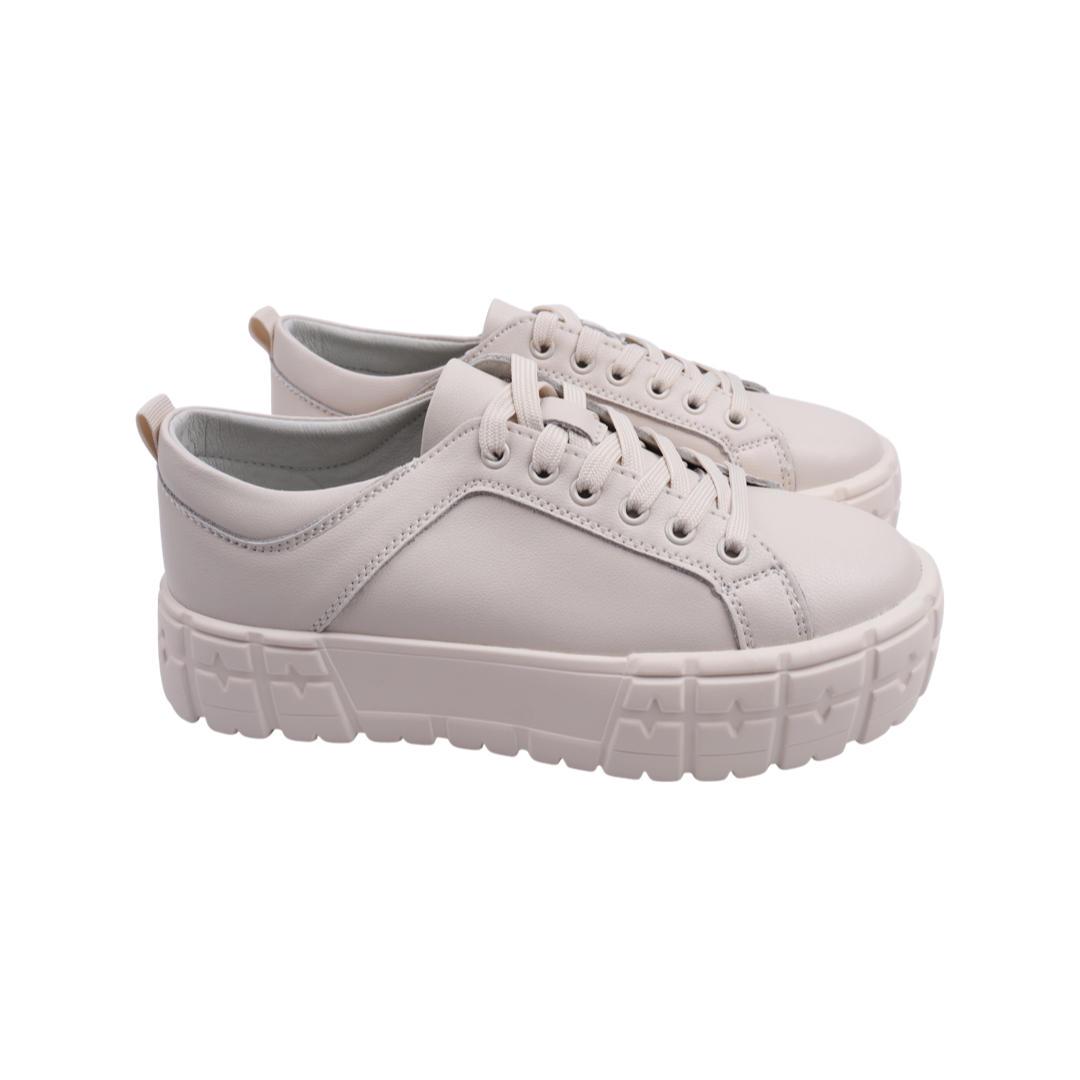 Кеды женские Renzoni из кожи р. 40 Бежевый (753-22DTC)