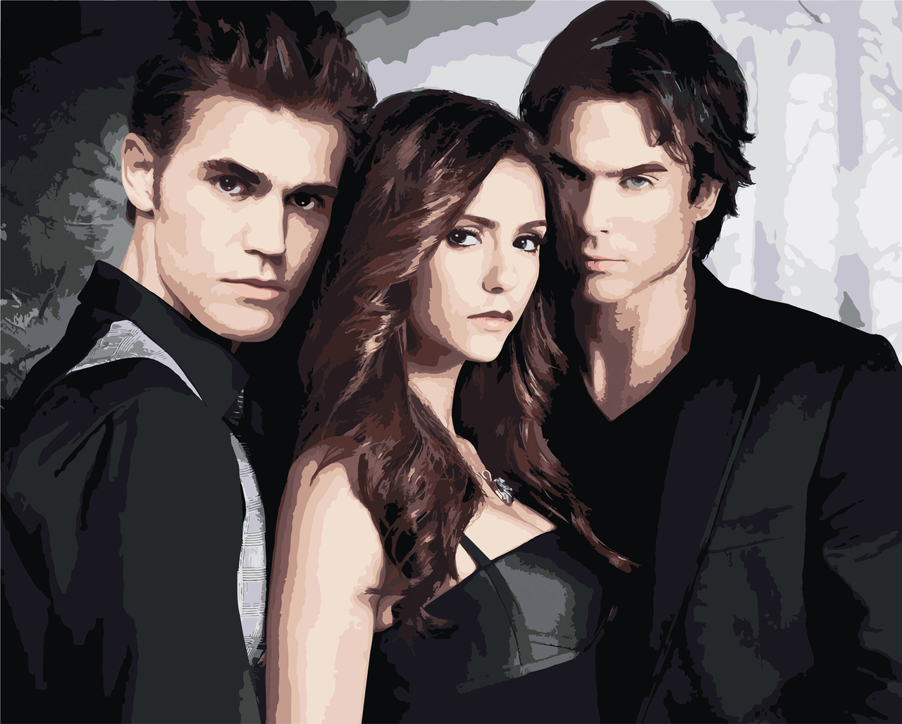 Картина за номерами Серіал Щоденники вампіра 40х50 см (W1027)