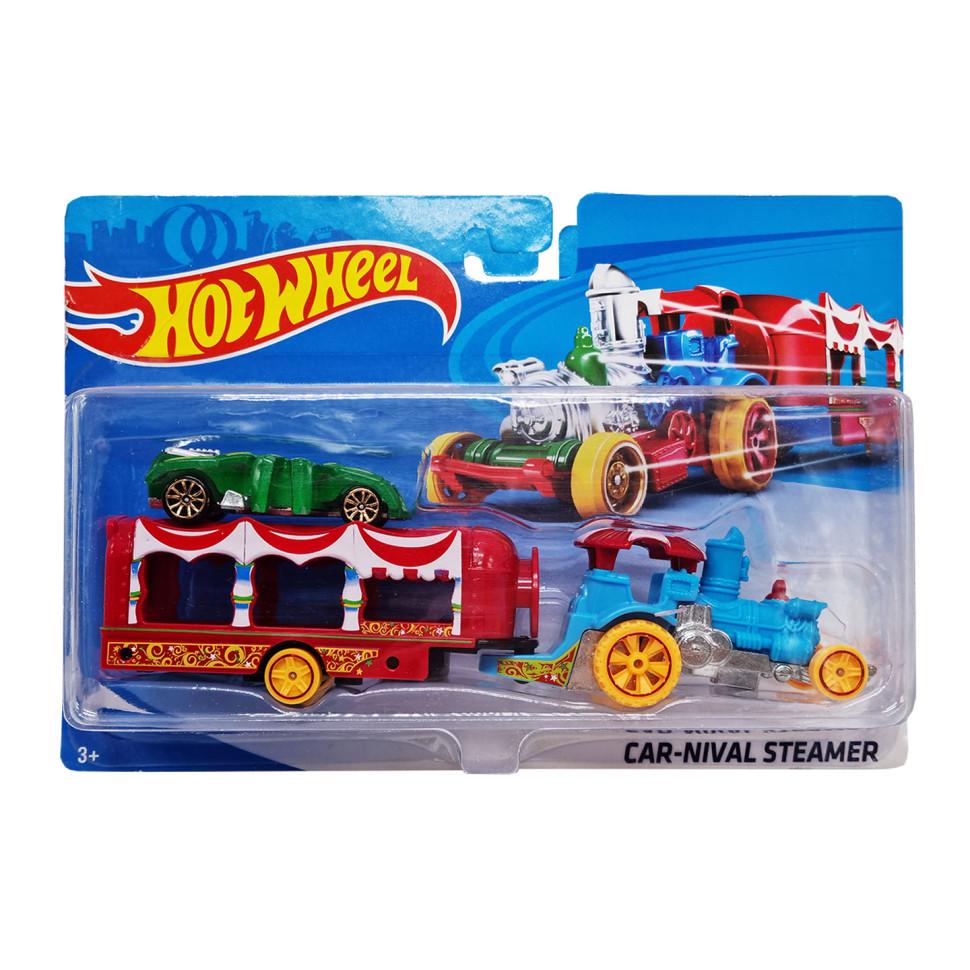 Ігровий набір машинок t p771 1 Зелений з трейлером (RLT35311)