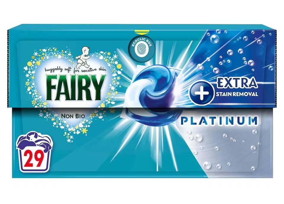 Капсулы для стирки детского белья Fairy Platinum Non-Bio Extra 4in1 29 шт.