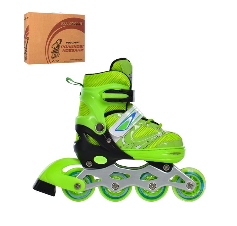 Ролики раздвижные детские Profi A 4145-S-GR р. 31-34 Зеленый (27675465) Ролики раздвижные детские Profi A 4145-S-GR р. 31-34 Зеленый (27675465)