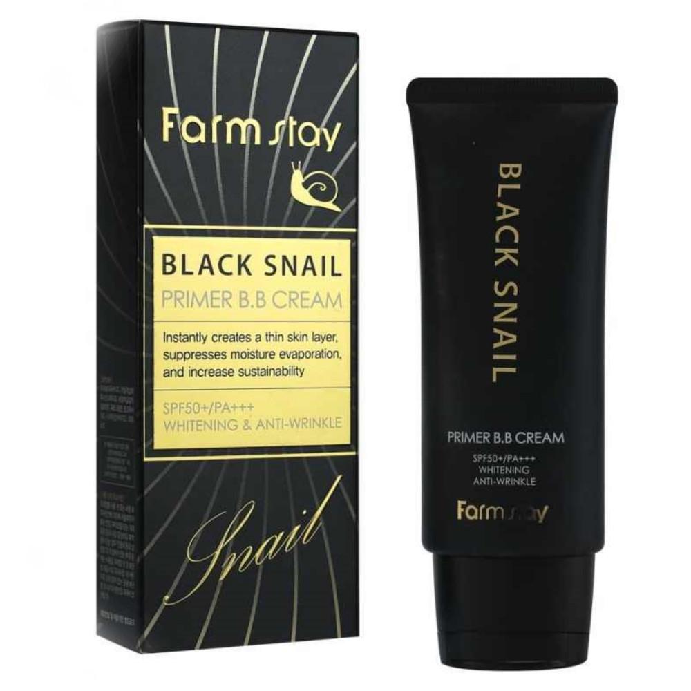 Крем Farmstay Black Snail Primer BB SPF50 + PA +++ з муцином чорной улитки 50 г (8809339069724)