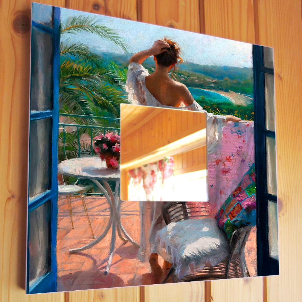 Зеркало декоративное Красавица в саду 260х260 мм (M00090)