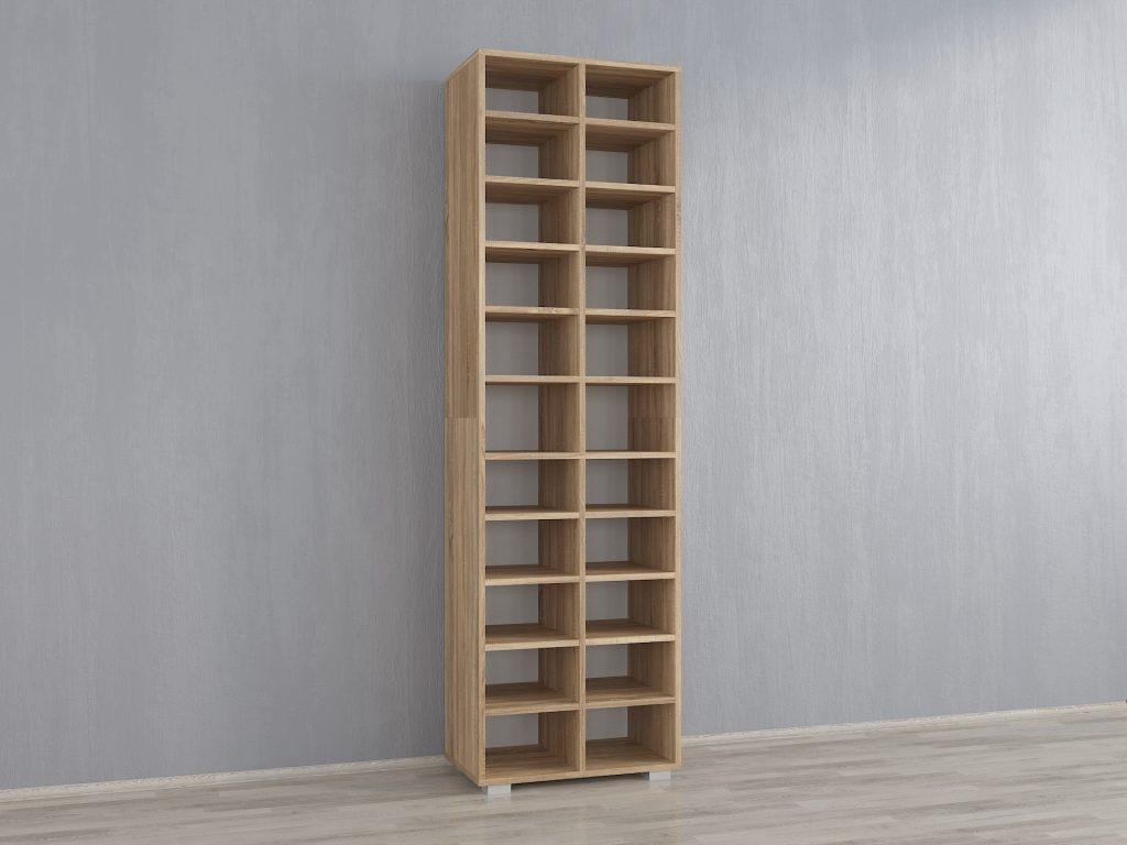 Стеллаж на 22 ячейки для книжек 542х1833х333 мм Дуб сонома (152152) - фото 1 Стеллаж на 22 ячейки для книжек 542х1833х333 мм Дуб сонома (152152) - фото 1