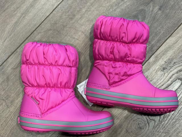 Зимние сапоги Crocs Winter Puff Boot р. С11/EUR 28-29 Electric Pink/Light Grey (9908585) - фото 6