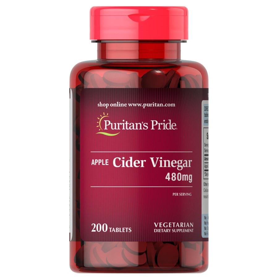 Натуральная добавка Puritan's Pride Apple Cider Vinegar 480 мг 200 таб. (8843)