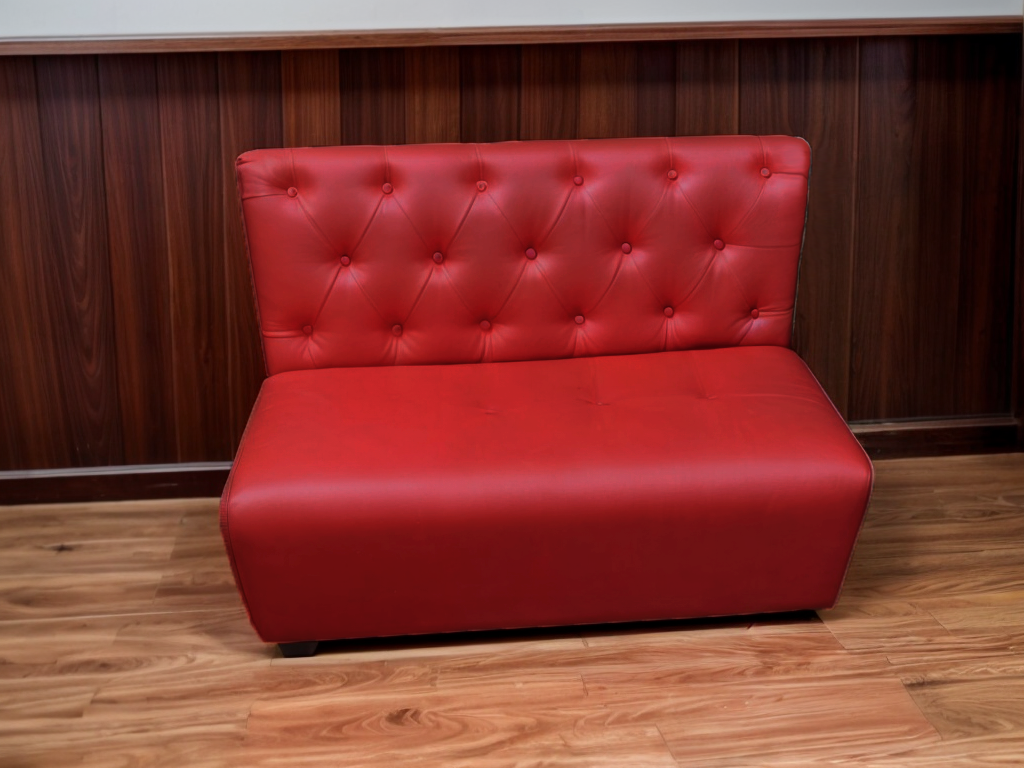 Диван для кафе Tobi Sho Бостон з високою спинкою та гудзиками 1200x630x850 мм шкірозамінник Червоний (2210) - фото 3 Диван для кафе Tobi Sho Бостон з високою спинкою та гудзиками 1200x630x850 мм шкірозамінник Червоний (2210) - фото 3