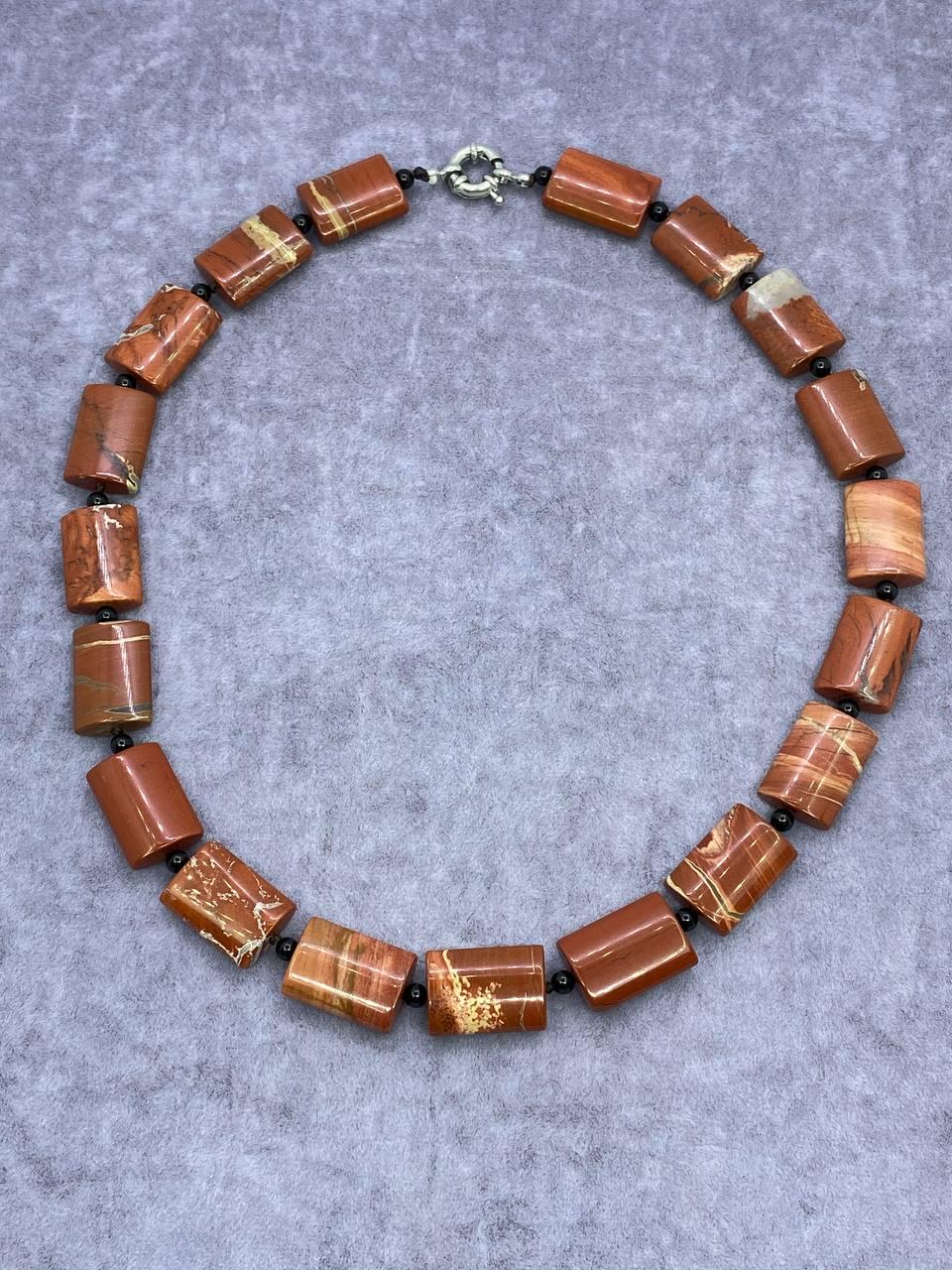 Бусы красная яшма 50 см Красный (580-6)