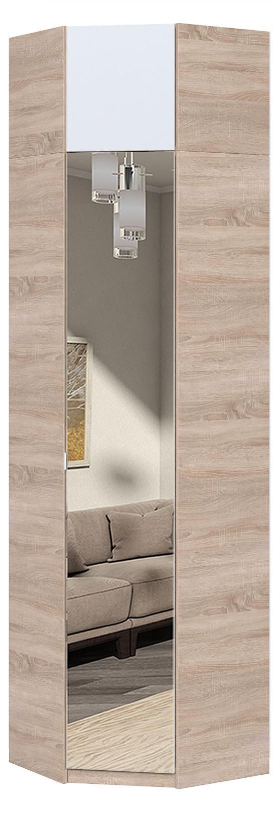 Шафа кутова з дзеркалом Мастер Форм Тетріс 620х376х2400 мм Дуб сонома/Білий (31923) - фото 1 Шафа кутова з дзеркалом Мастер Форм Тетріс 620х376х2400 мм Дуб сонома/Білий (31923) - фото 1