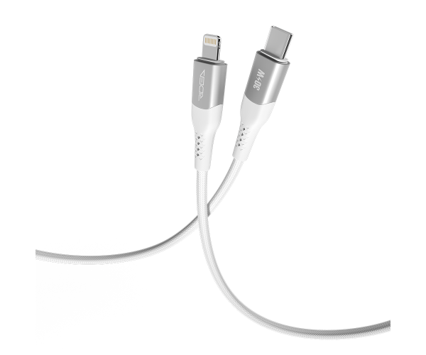 Кабель USB Ridea RC-US42 UltraStrong Type-C to Lightning 30W 3A 1,2 м White