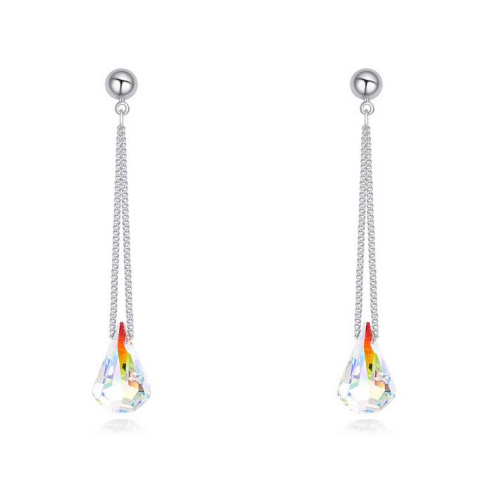 Серьги с кристаллами Сваровски 25492 Italina Прозрачный