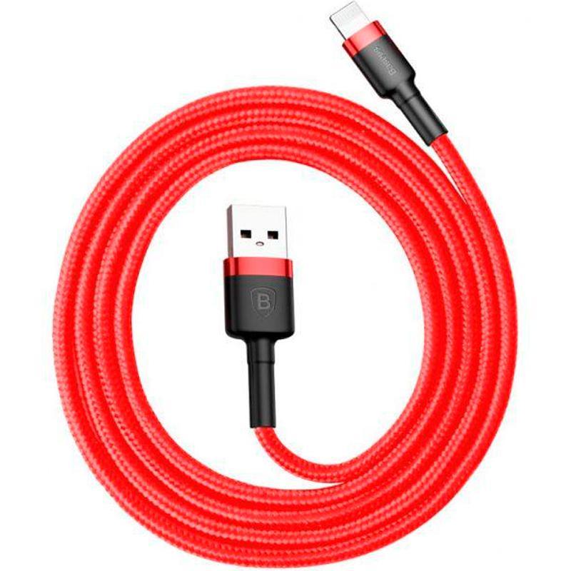 Кабель Baseus CALKLF-C09 Сafule Cable USB to Lightning 2,4A 2 м Red