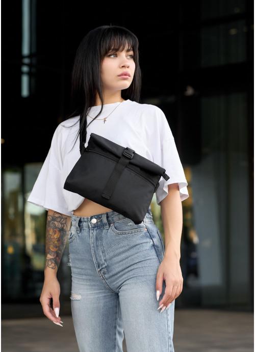 Женская сумка-мессенджер Sambag тканевая Черный (899025420)