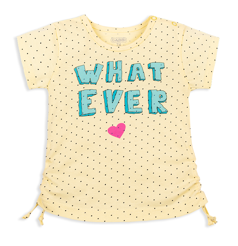 Футболка детская для девочки Gabbi Тутти-Фрутти 80 см Желтый (12167) Футболка детская для девочки Gabbi Тутти-Фрутти 80 см Желтый (12167)