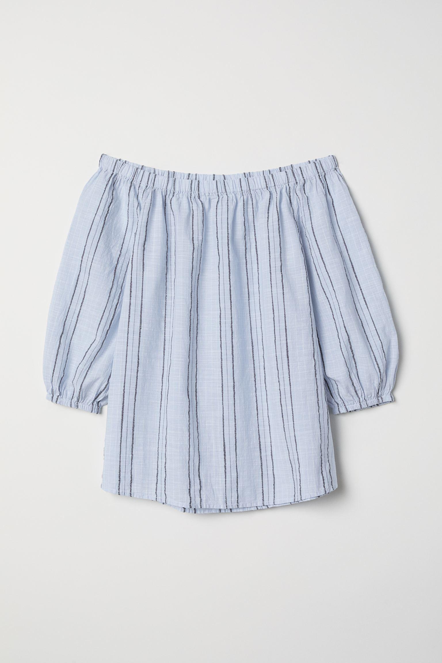 Блуза H&M Полоска р. 34 Голубой (16126560488)