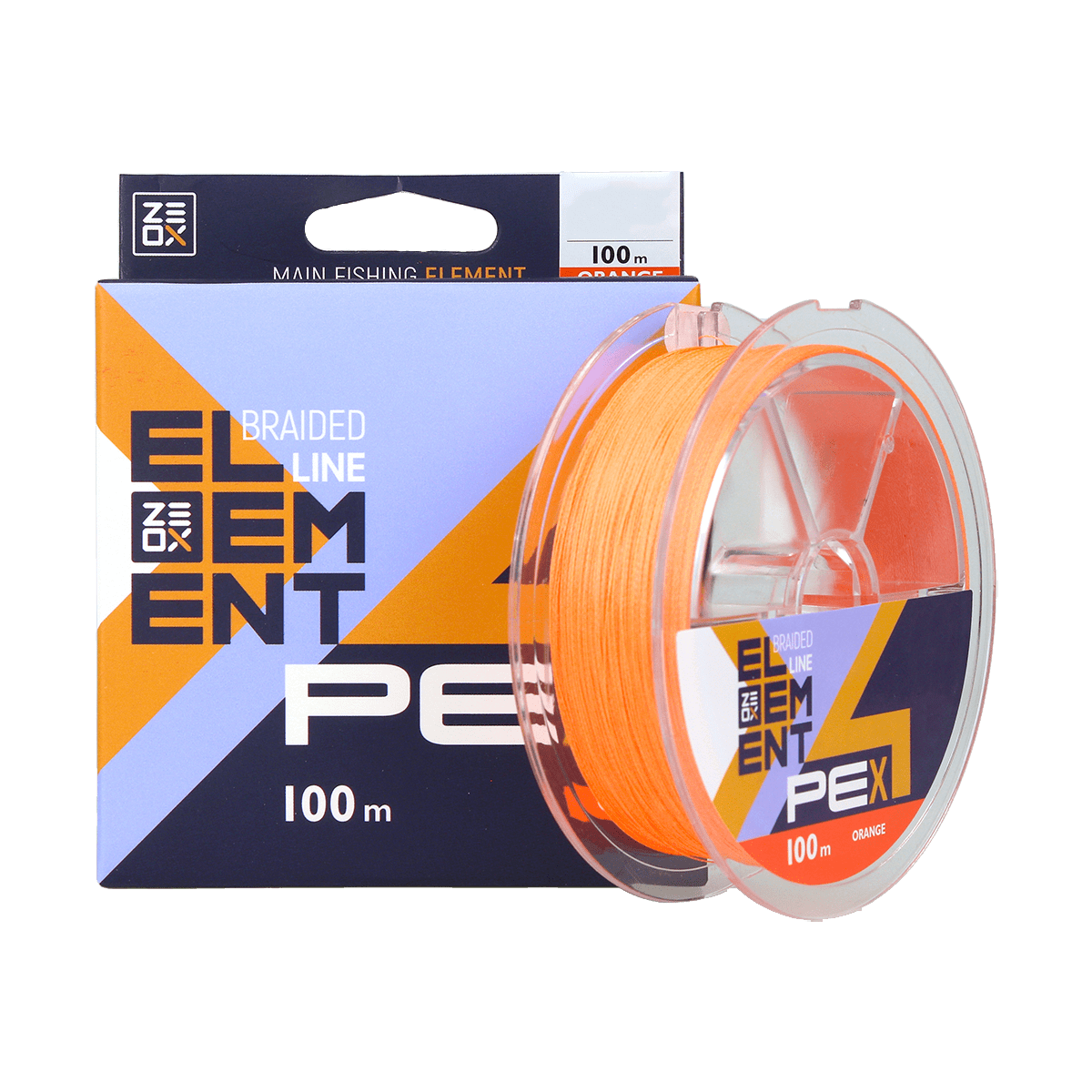 Шнур Zeox Element PE X4 100 м 0,181 мм Orange (1861090362)