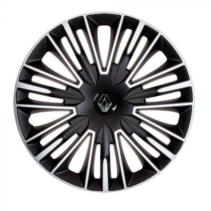 Колпаки для колес 4 Racing Jerez R15 с логотипом Renault 4 шт. Silver/Black