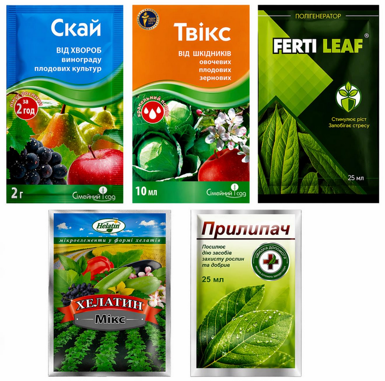 Набор для обработки винограда Семейный Сад на 10 л воды защита от болезней и клеща