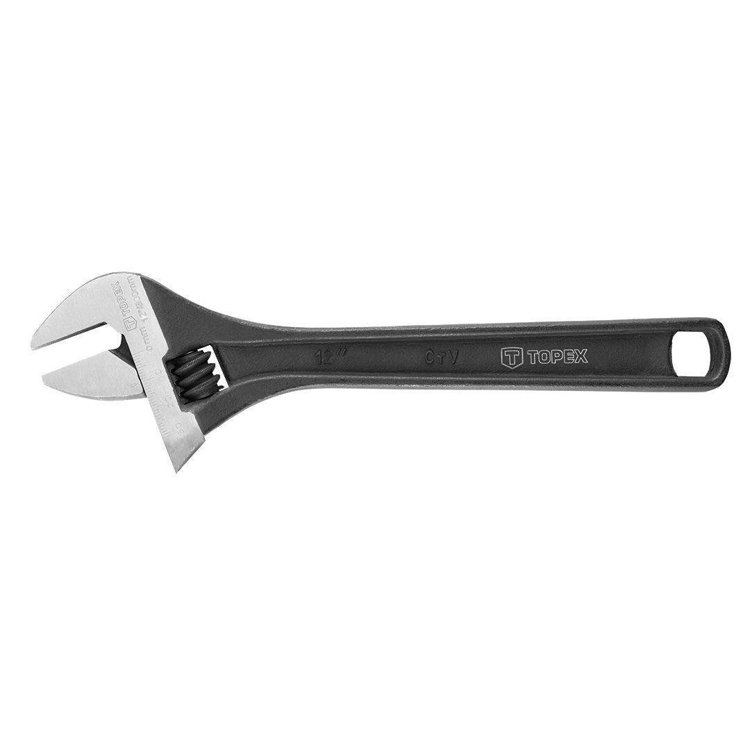 Ключ розвідний Topex 0-41 мм 300 мм з металевою рукояткою (23841)