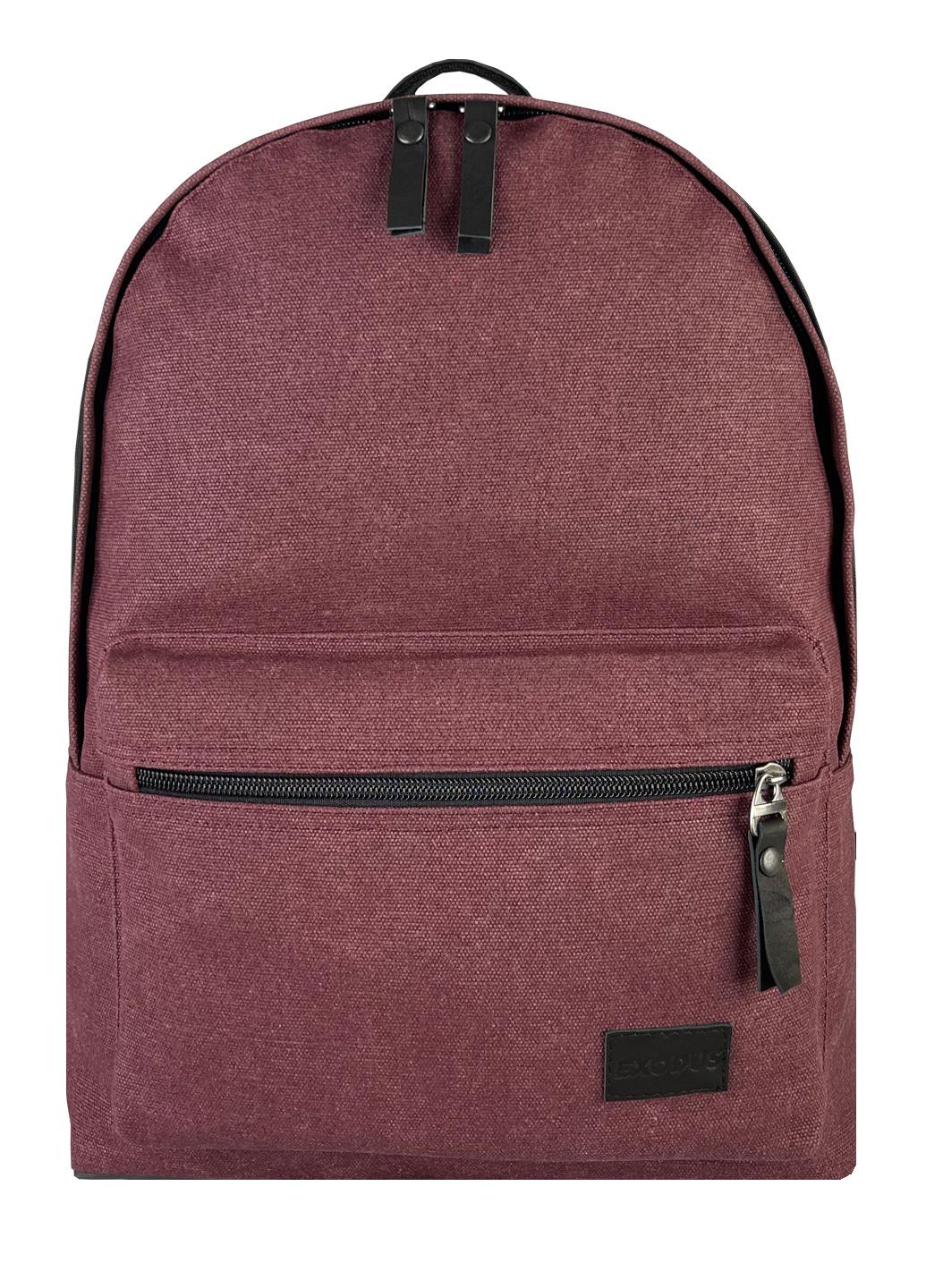Рюкзак унисекс Exodus Leather Canvas Бордовый (R1403EX101)