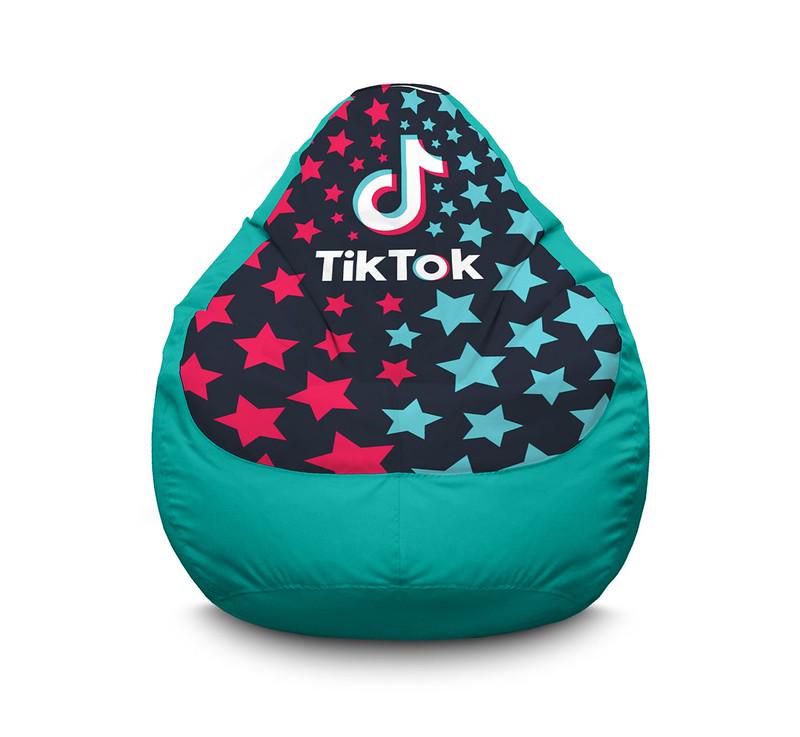 Кресло мешок iPuff Tik Tok Super star Light blue Оксфорд XXL 90х125 см Бирюзовый Кресло мешок iPuff Tik Tok Super star Light blue Оксфорд XXL 90х125 см Бирюзовый