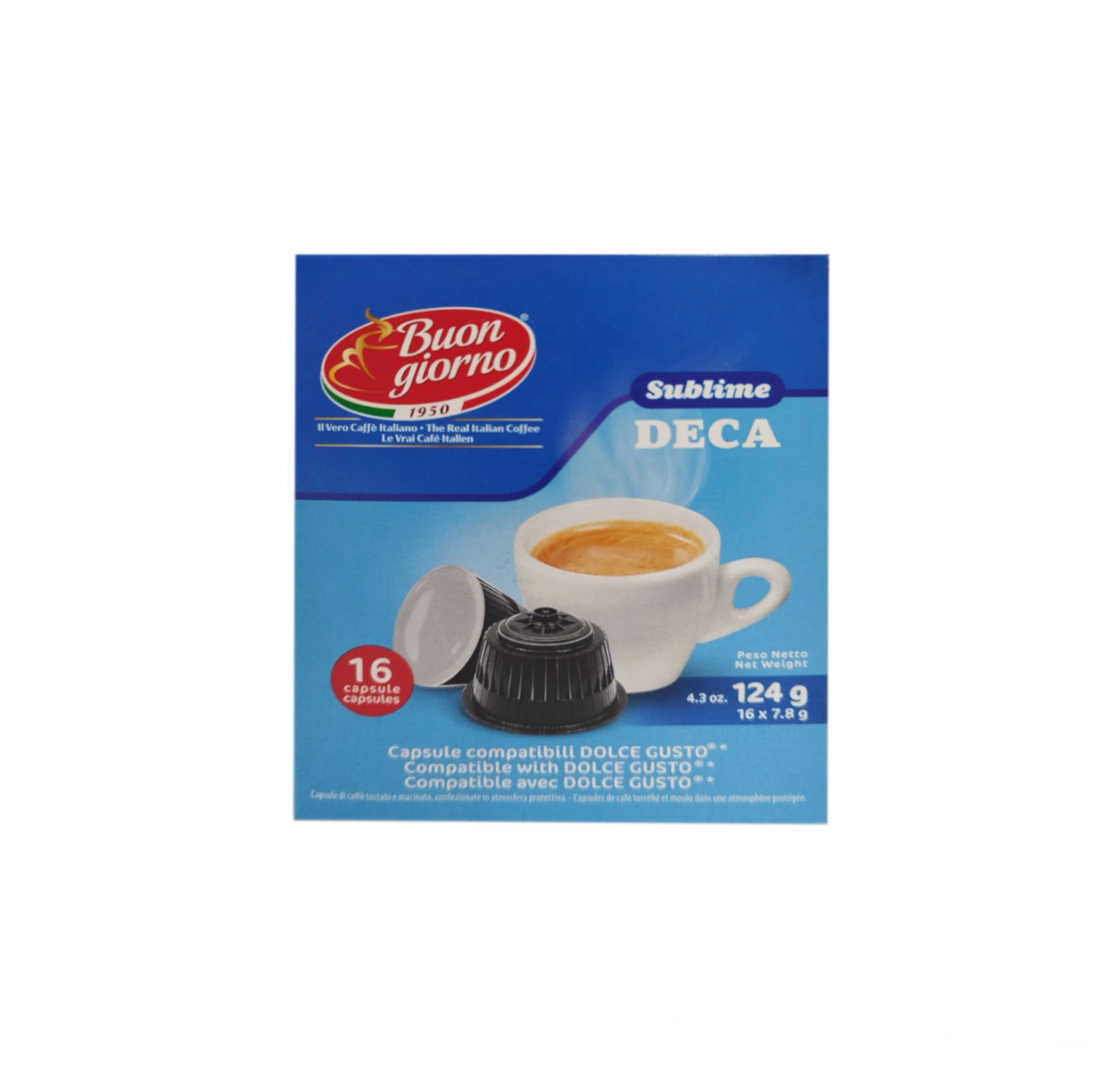 Кофе в капсулах Buongiorno Dolce Gusto Deca без кофеина 16 шт. (CF000075)