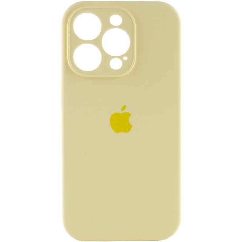 Чехол Silicone Case Full Camera Protective (AA) для Apple iPhone 15 Pro Max (6.7") Желтый | Mellow Yellow