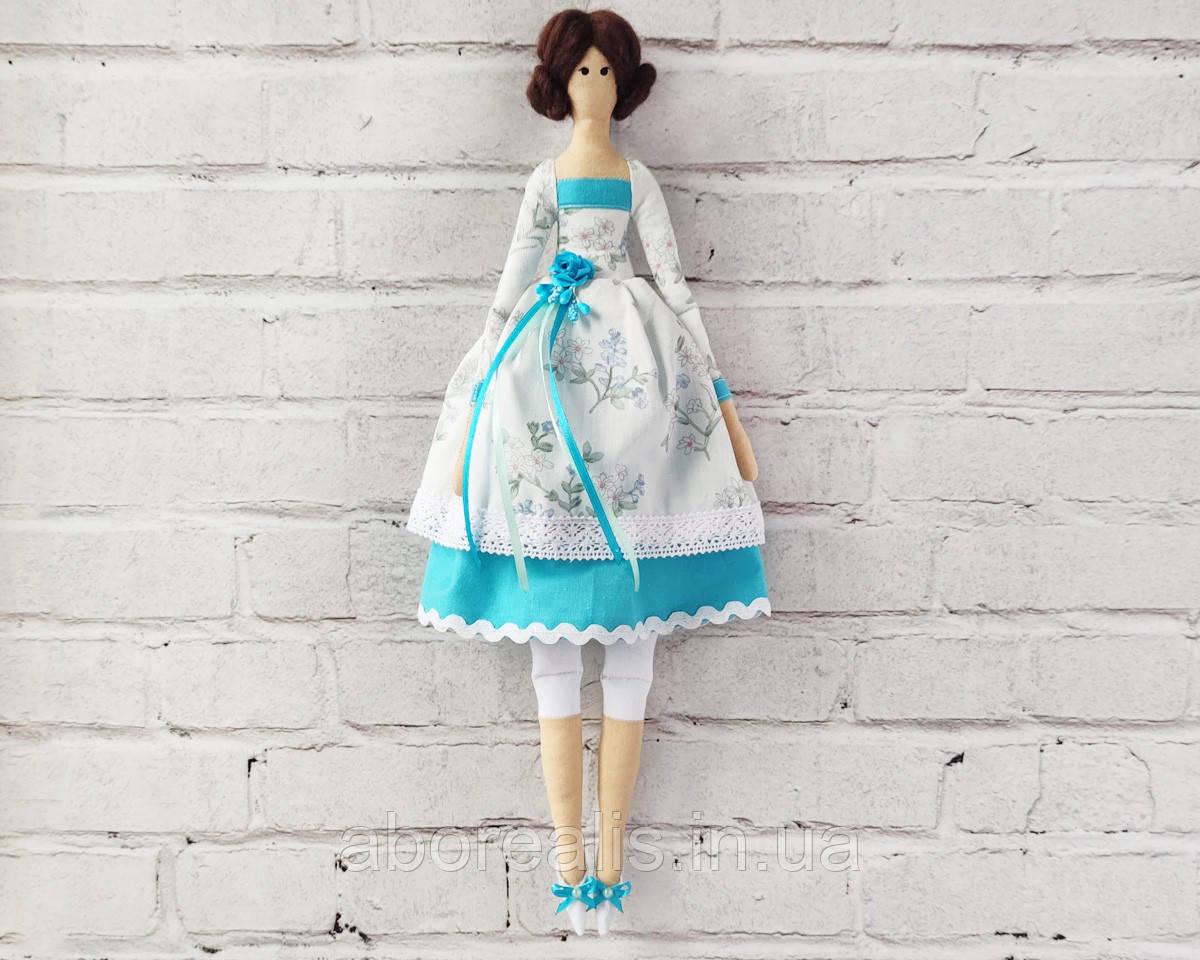 Інтер'єрна лялька в стилі тільда в сукні Білий/Блакитний (1335009987)