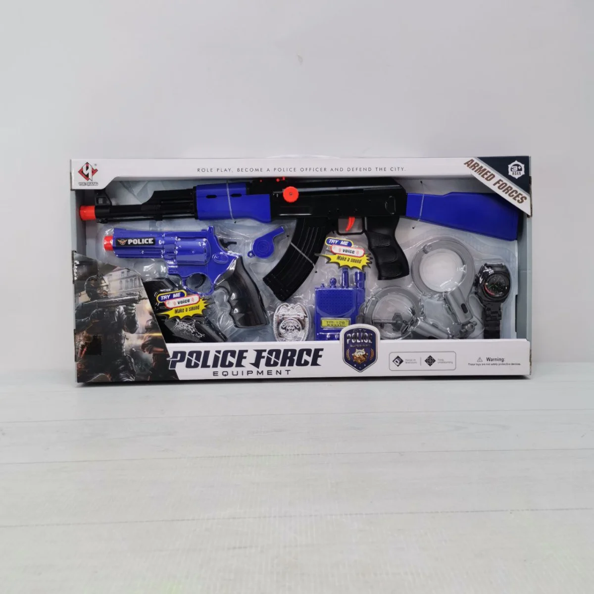 Игровой набор полицейский P 016 A 36 автомат с трещоткой 9 эл. (128211)