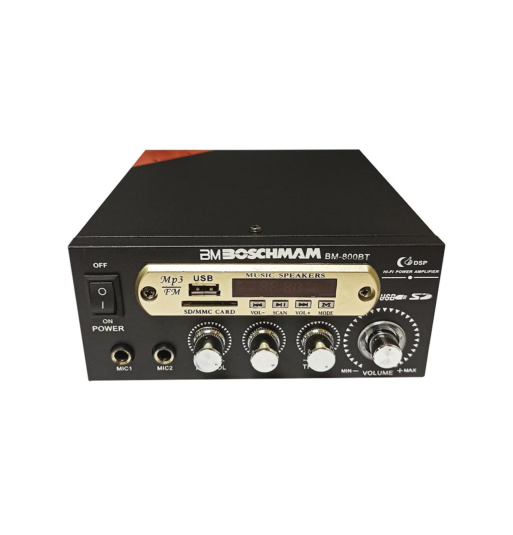 Усилитель звука Boschmam BM-800BT USB FM Bluetooth (30380) - фото 2 Усилитель звука Boschmam BM-800BT USB FM Bluetooth (30380) - фото 2