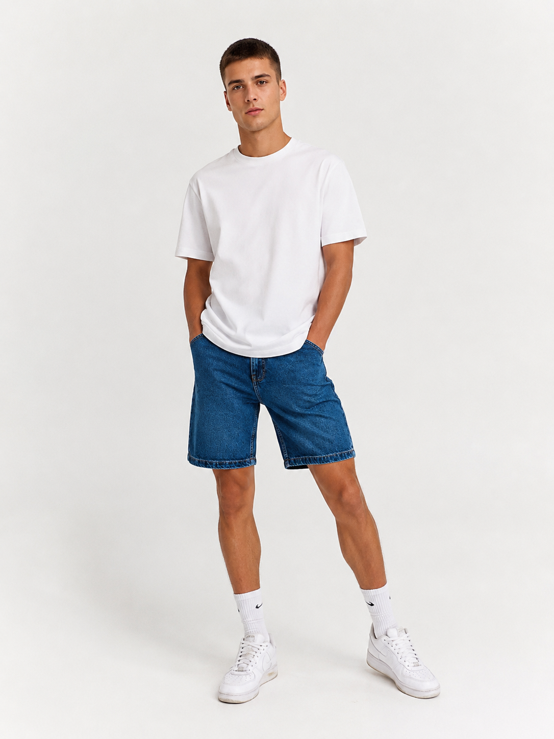 Шорты джинсовые мужские Bershka XS Синий (26127646)