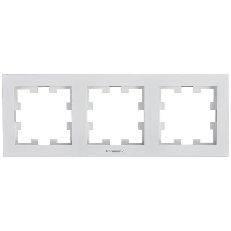 Рамка для розеток трехместная Panasonic Karre Plus 55 ABS горизонтальная Белый (WDTF08032WH-UA1) - фото 1 Рамка для розеток трехместная Panasonic Karre Plus 55 ABS горизонтальная Белый (WDTF08032WH-UA1) - фото 1