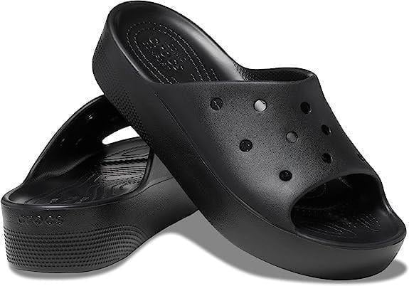 Шльопанці жіночі утеплені Crocs Classic Platform Slide р. 37-38 Чорний (11773)
