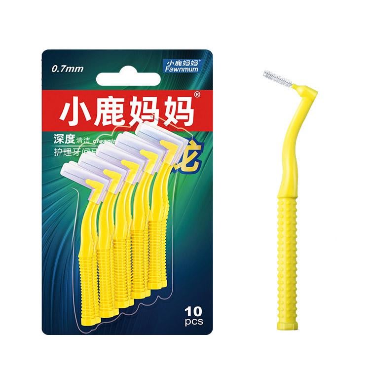 Щетки для межзубных промежутков Fawnmum Interdental Brush L-shape 0,7 мм 10 шт.