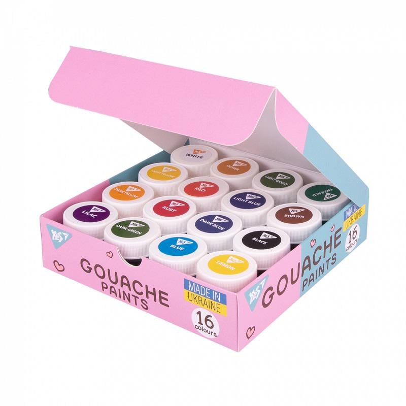 Гуашевые краски YES Pusheen 16 цветов/20 мл (29679163) - фото 3 Гуашевые краски YES Pusheen 16 цветов/20 мл (29679163) - фото 3