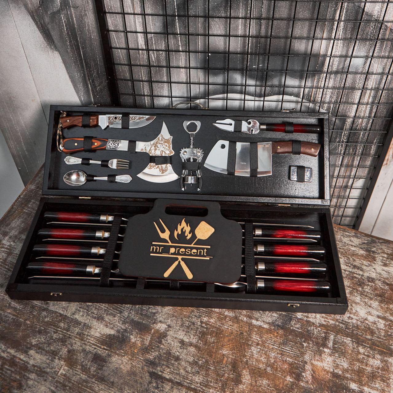 Набор шампуров в кейсе Хищник №2-1 XL