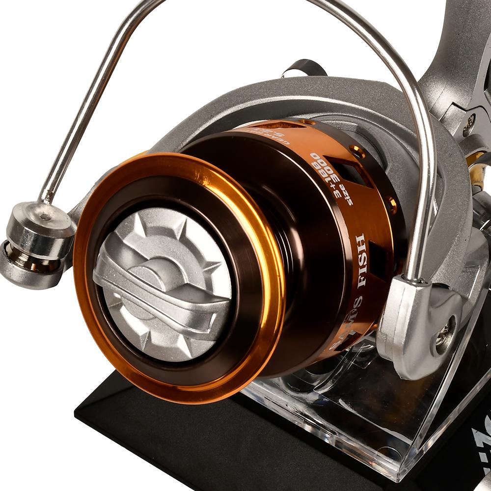 Котушка риболовна Sams Fish 3000 3+1bb алюмінієва шпуля Grey (SF24143-3) - фото 2