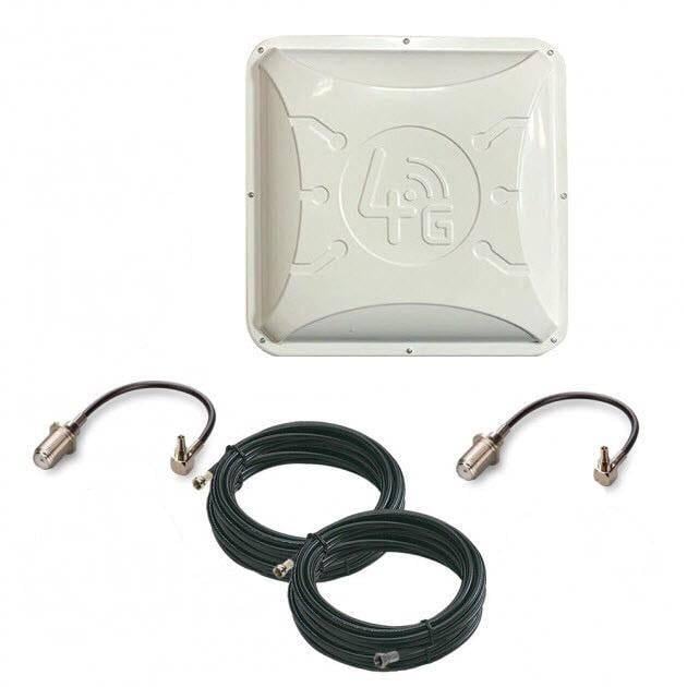 Антенный комплект Runbit Alta 2x16 dBi и 2 кабеля по 20 м с переходниками CRC9