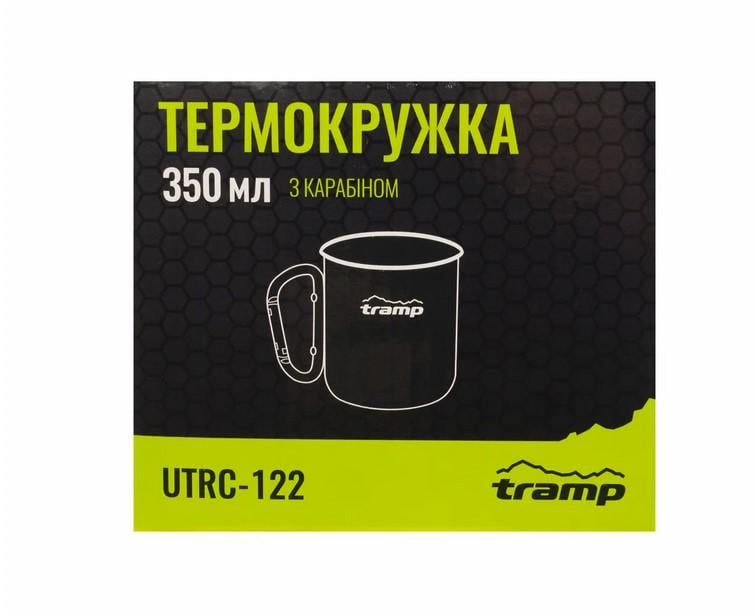 Термокружка Tramp с карабином 350 мл Оливковый (UTRC-122-olive) - фото 3